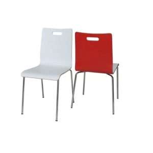 Beyaz Kırmızı Laminat Sandalye